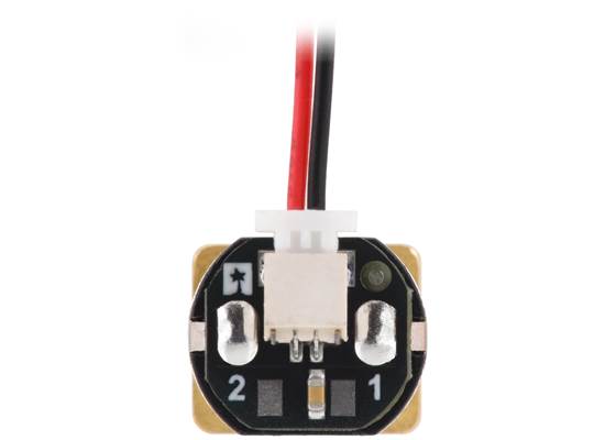 Micro Metal Gearmotor with Side-Entry, 2-Pin JST SH-Style Connector Board, back view (cable not included).
