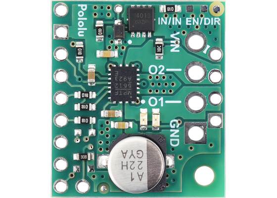 MPQ6612A Single Brushed DC Motor Driver Carrier, top view.