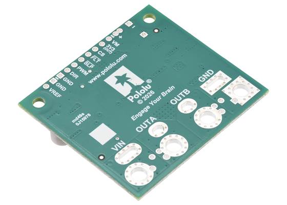 Pololu G2 High-Power Motor Driver 24v30 CS, bottom view.