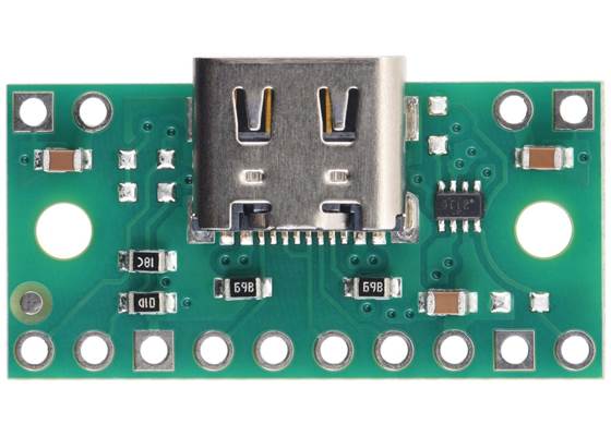 TPS2116 Power Multiplexer Carrier with USB Type-C Connector (USB priority). (1)