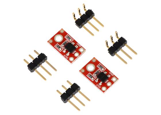 QTR-1A reflectance sensors with included optional header pins.