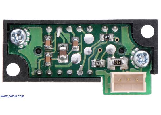 Sharp GP2Y0A51SK0F Analog Distance Sensor 2-15cm, back view.