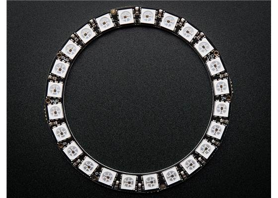 Adafruit 24-LED NeoPixel ring, top view.
