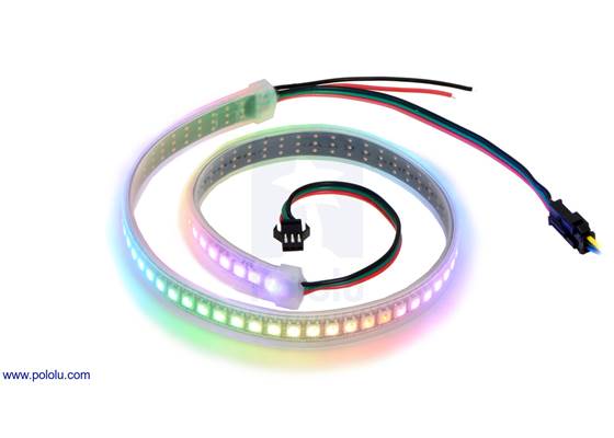 Addressable High-Density RGB 72-LED Strip, 5V, 0.5m.