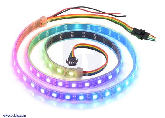 Addressable RGB 60-LED Strip, 5V, 1m (APA102C or SK9822).