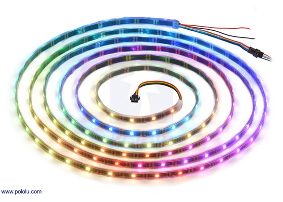 Addressable RGB 150-LED Strip, 5V, 5m (APA102C or SK9822).