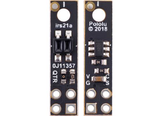 QTR-HD-01A Reflectance Sensor, front and back views.