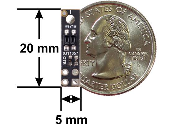 QTR-HD-01A Reflectance Sensor dimensions.