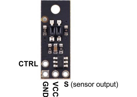 Pinout diagram of the QTR-MD-01A Reflectance Sensor Array.