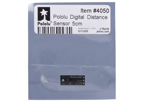 Standard packaging for the Pololu Digital Distance Sensor, 5cm.