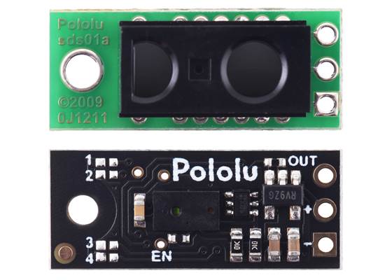 Comparison of a Pololu Carrier with Sharp GP2Y0D8x Digital Distance Sensor and a Pololu Digital Distance Sensor. (1)