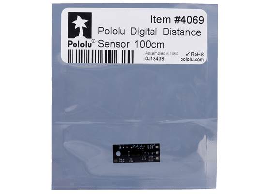 Standard packaging for the Pololu Digital Distance Sensor, 100cm.