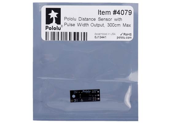 Standard packaging for the Pololu Distance Sensor with Pulse Width Output, 300cm Max.
