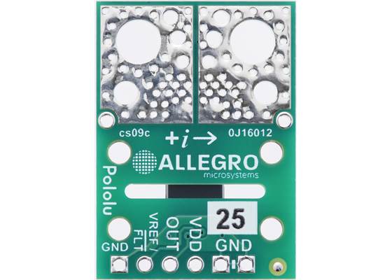 ACS37030LMYATR-025B3 Current Sensor Compact Carrier -25A to +25A, 3.3V, bottom view.
