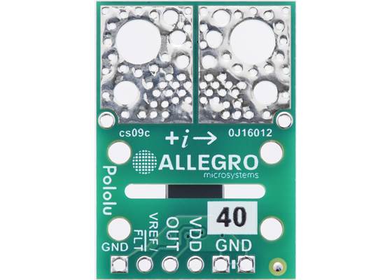 ACS37030LMYATR-040B3 Current Sensor Compact Carrier -40A to +40A, 3.3V, bottom view.