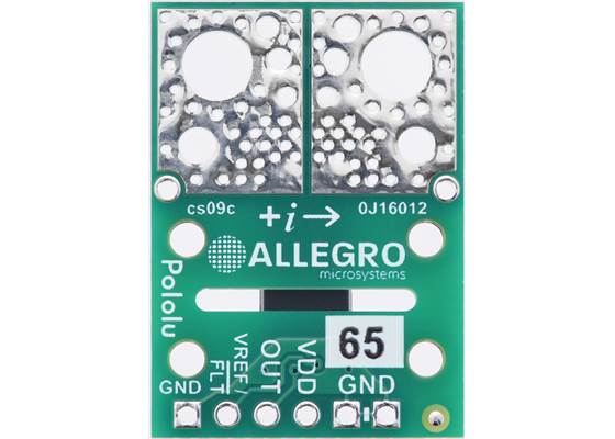 ACS37030LMYATR-065B3 Current Sensor Compact Carrier -65A to +65A, 3.3V, bottom view.