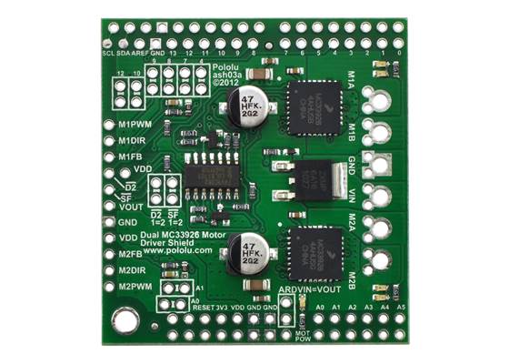 Pololu dual MC33926 motor driver shield for Arduino. (1)