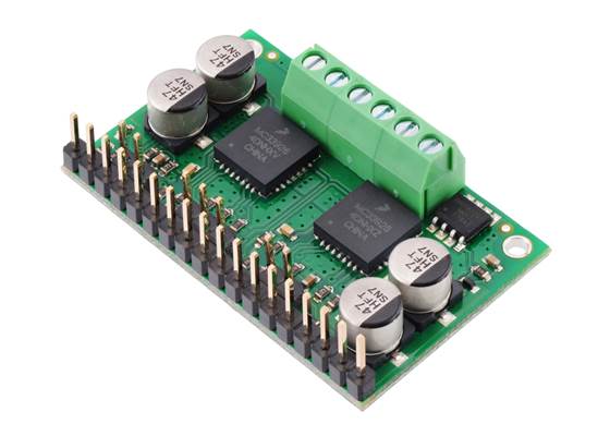 Dual MC33926 motor driver carrier with included hardware soldered in.