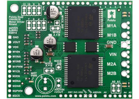 Pololu dual VNH5019 motor driver shield for Arduino. (1)