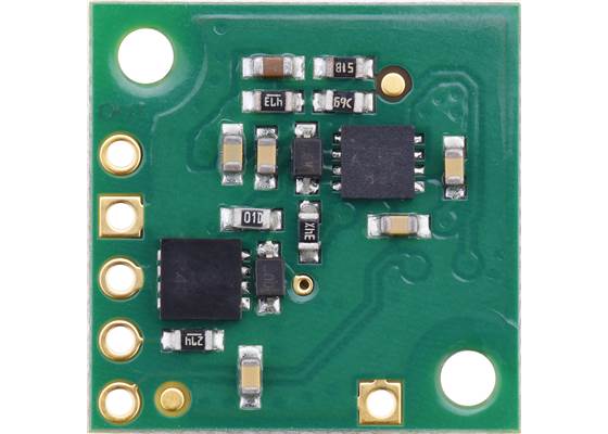 Pololu Step-Down Voltage Regulator D24V22Fx, bottom view.