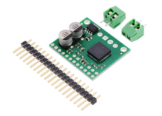 MC33926 motor driver carrier with included hardware.