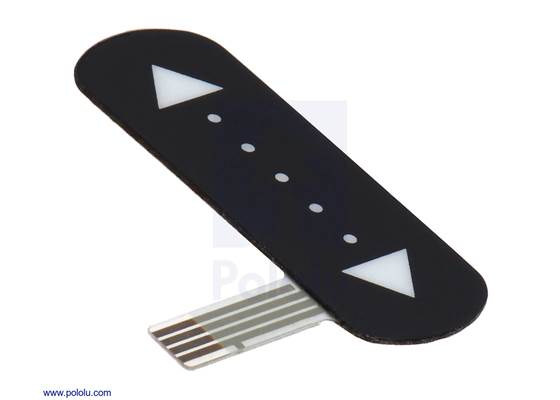 Force-sensing linear potentiometer (FSLP): 1.4″x0.4″ strip.