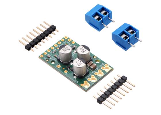 Pololu G2 High-Power Motor Driver 18v25 or 24v21 with included hardware.