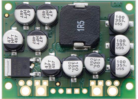 Pololu 3.3V, 15A Step-Down Voltage Regulator D24V150F3, top view.