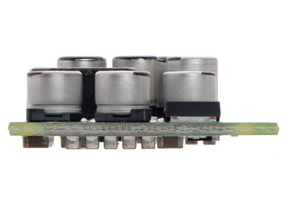 Pololu Step-Down Voltage Regulator D24V150Fx, alternate side view.