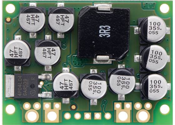 Pololu 9V, 15A Step-Down Voltage Regulator D24V150F9, top view.