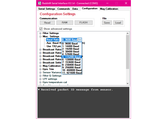 Redshift Serial Interface.