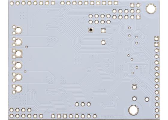 Pololu Dual G2 High-Power Motor Driver 18v22 or 24v18 Shield for Arduino, bottom view.
