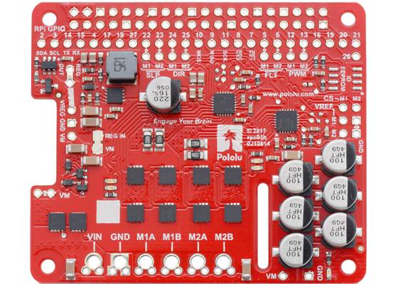 Pololu Dual G2 High-Power Motor Driver 24v14 for Raspberry Pi.