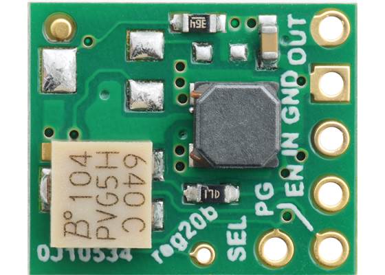 3.3V Step-Up/Step-Down Voltage Regulator w/ Adjustable Low-Voltage Cutoff S9V11F3S5CMA (silkscreen side). (1)