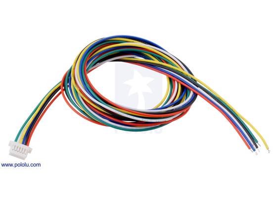 6-Pin Single-Ended Female JST SH-Style Cable 75cm.