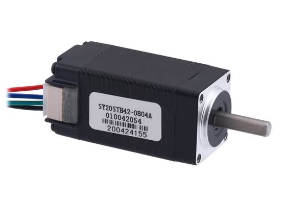 Stepper motor: bipolar, 200 steps/rev, 20x42mm, 4.3V, 800mA (SY20STH42-0804A)