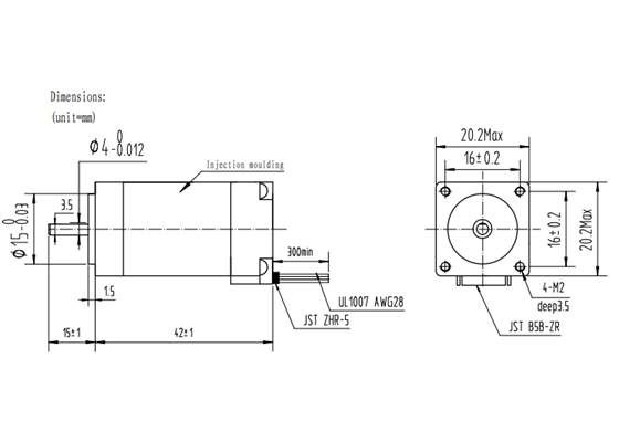 SY20STH42-0804A dimension diagram.