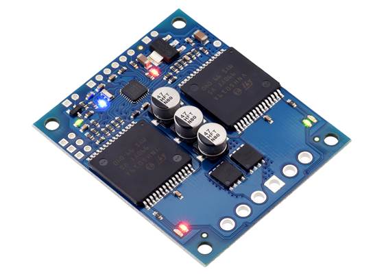 Pololu Qik 2s15v9 dual serial motor controller.