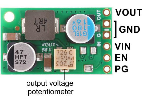 Fine-Adjust Step-Down Voltage Regulator D30V30MAx labeled pinout (D30V30MAS version shown).