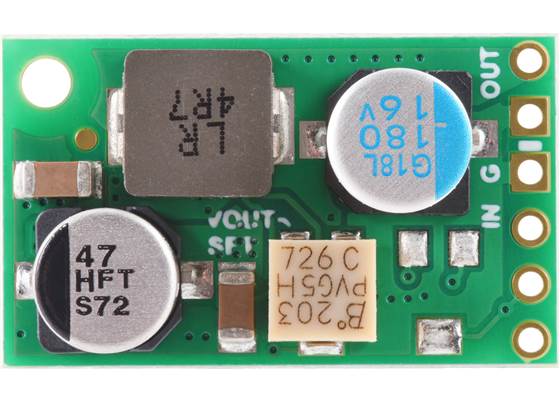 4.2-15V, 3A Fine-Adjust Step-Down Voltage Regulator D30V30MAS, top view.
