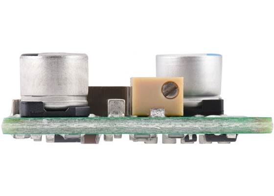 Fine-Adjust Step-Down Voltage Regulator D30V30MAx, side view showing the output voltage adjustment potentiometer (D30V30MAS version shown).