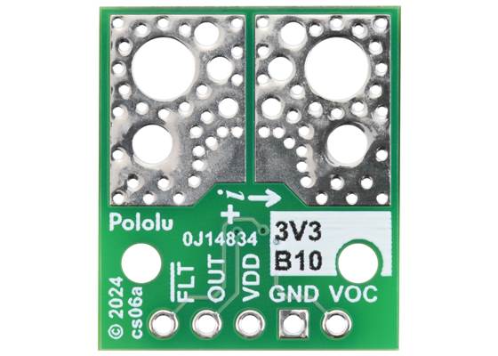 ACS37220LEZATR-100B3 Current Sensor Compact Carrier -100A to +100A, 3.3V, bottom view.