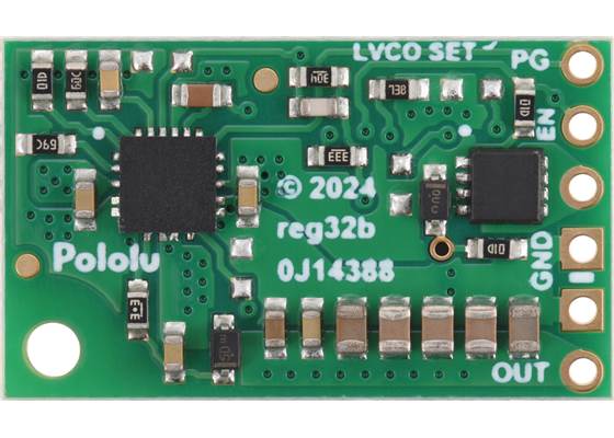1.4-7V, 3.4A Fine-Adjust Step-Down Voltage Regulator D30V30MAL, bottom view.