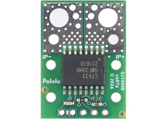 CT433-HSWF30MR TMR Current Sensor Compact Carrier -30A to +30A, 3.3V, top view.