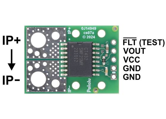 CT432/CT433 TMR Current Sensor Compact Carrier pinout.