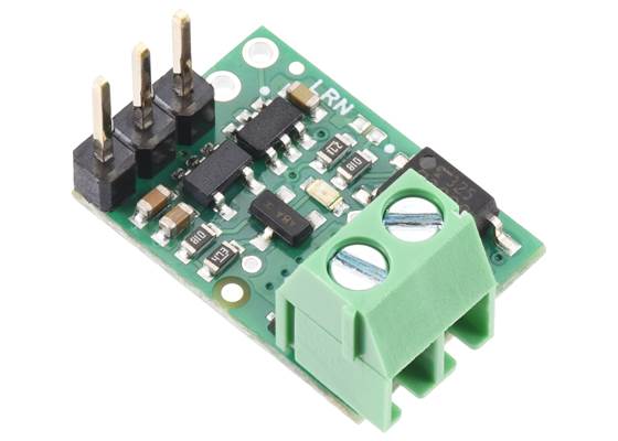 Pololu RC Switch with Isolated Solid State Relay/Switch, SPST, 60V, 6A (Soldered Connectors). (1)
