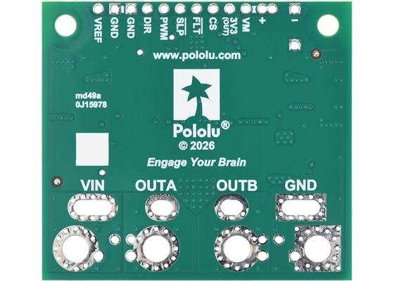 Pololu G2 High-Power Motor Driver 24v30 CS, bottom view. (1)