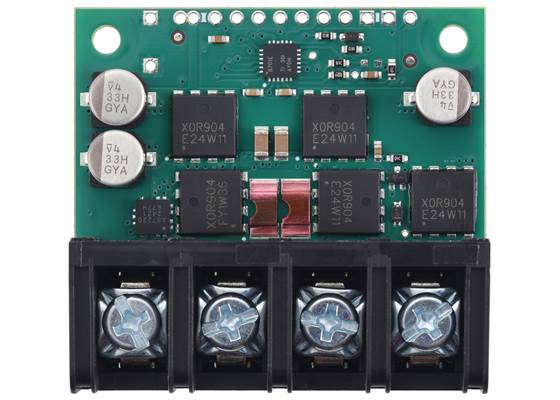 Pololu G2 High-Power Motor Driver 24v30 CS with an Eaton CB30220407 terminal block (not included) for the motor and power connections. (1)