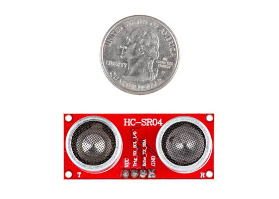 Ultrasonic Distance Sensor - 3.3V (HC-SR04), 15° (red) (3)