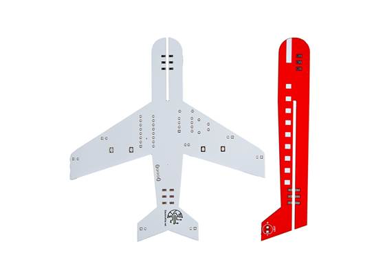 Airplane Soldering Kit - White & Red (2)